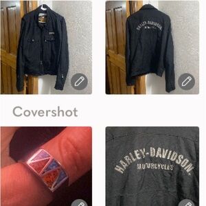 Harley Davidson🏍jacket+Fashion Ring sz12